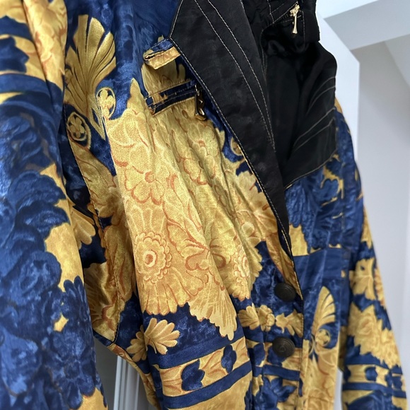 BOGNER Vintage 80s 90s Reversible Ski Jacket Versace Style Print Pattern - Picture 6 of 10